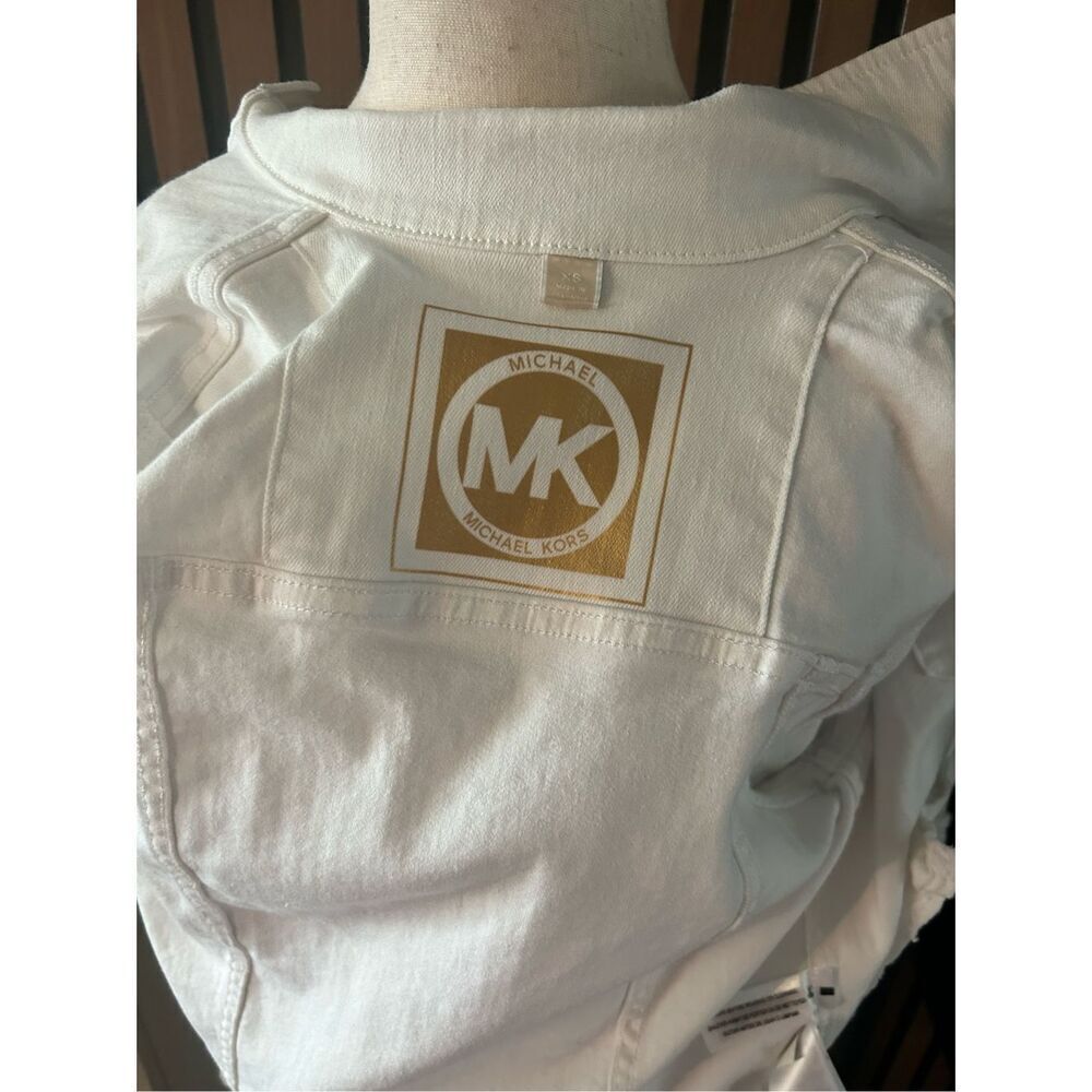 Michael kors white jean jacket size xs - Picture 5 of 6